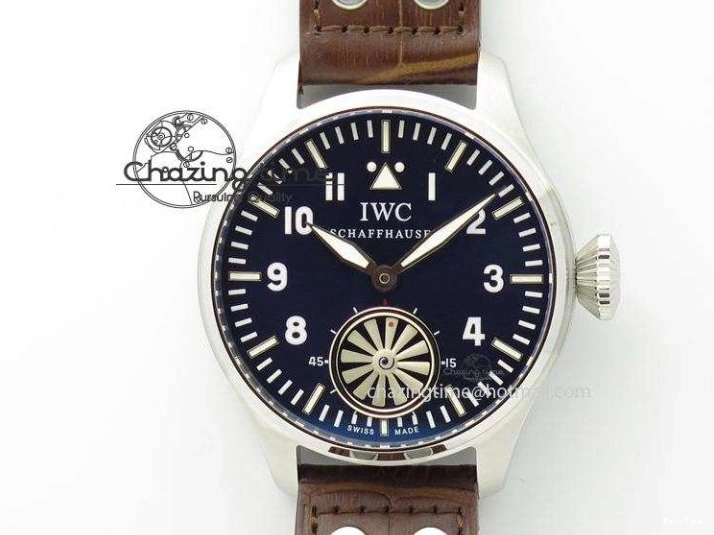 MIROTIME 0423 Reliable Big Pilot “Markus Buhler” IW5003 Turbine V6F Best Edition Blue Dial On Leather Strap A 7324